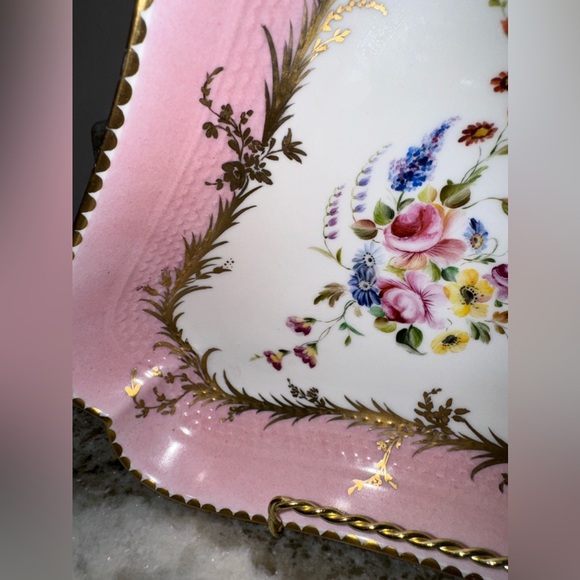 AK Kaiser Porcelain Hand Painted Floral Vanity Dish - Picture 3 of 8